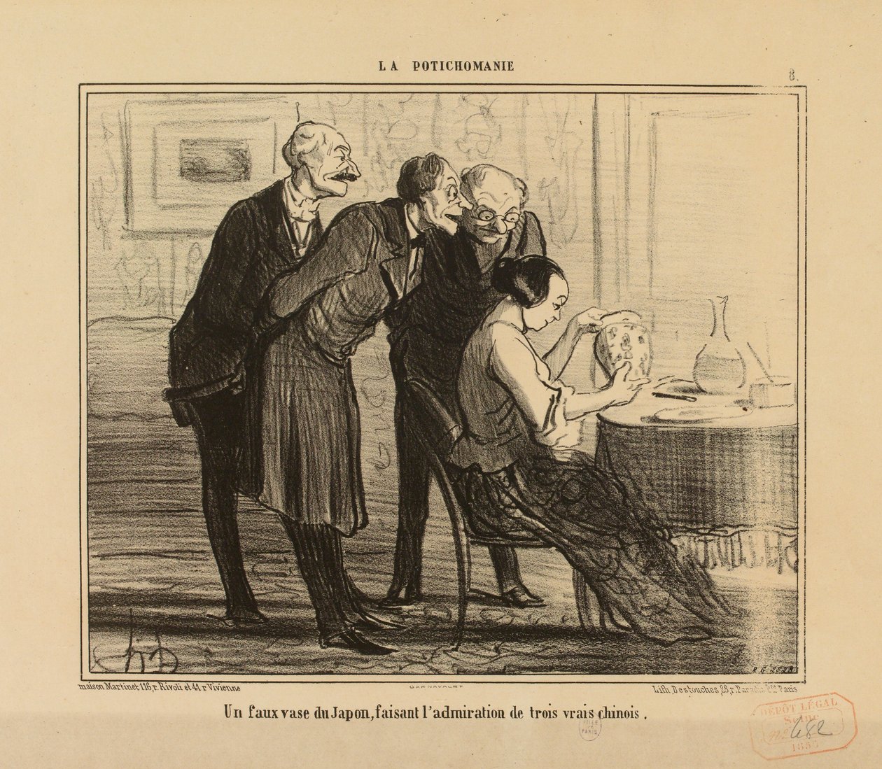 Potišomanie č. 8: Falešná japonská váza obdivovaná ... od Honoré Daumier