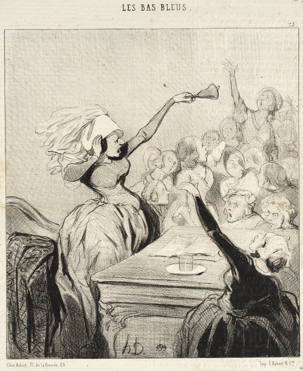 Předsedkyně volala z plných plic: „Dámy!...“ od Honoré Daumier