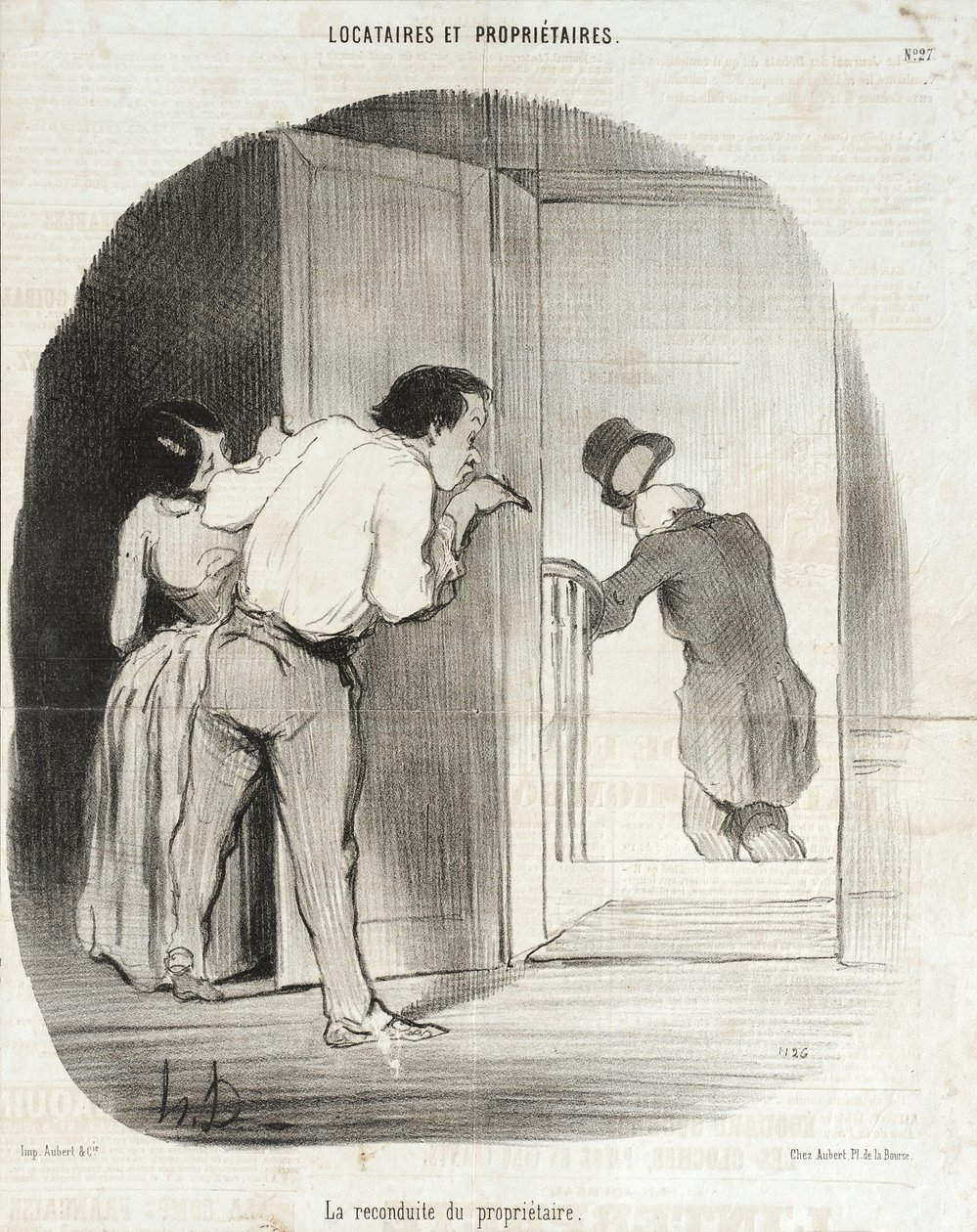 Vykázání majitele od Honoré Daumier