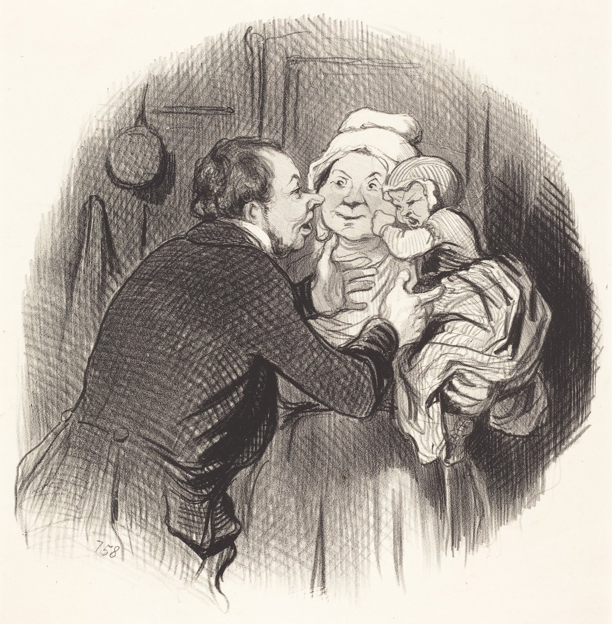 Návštěva u sestry od Honoré Daumier