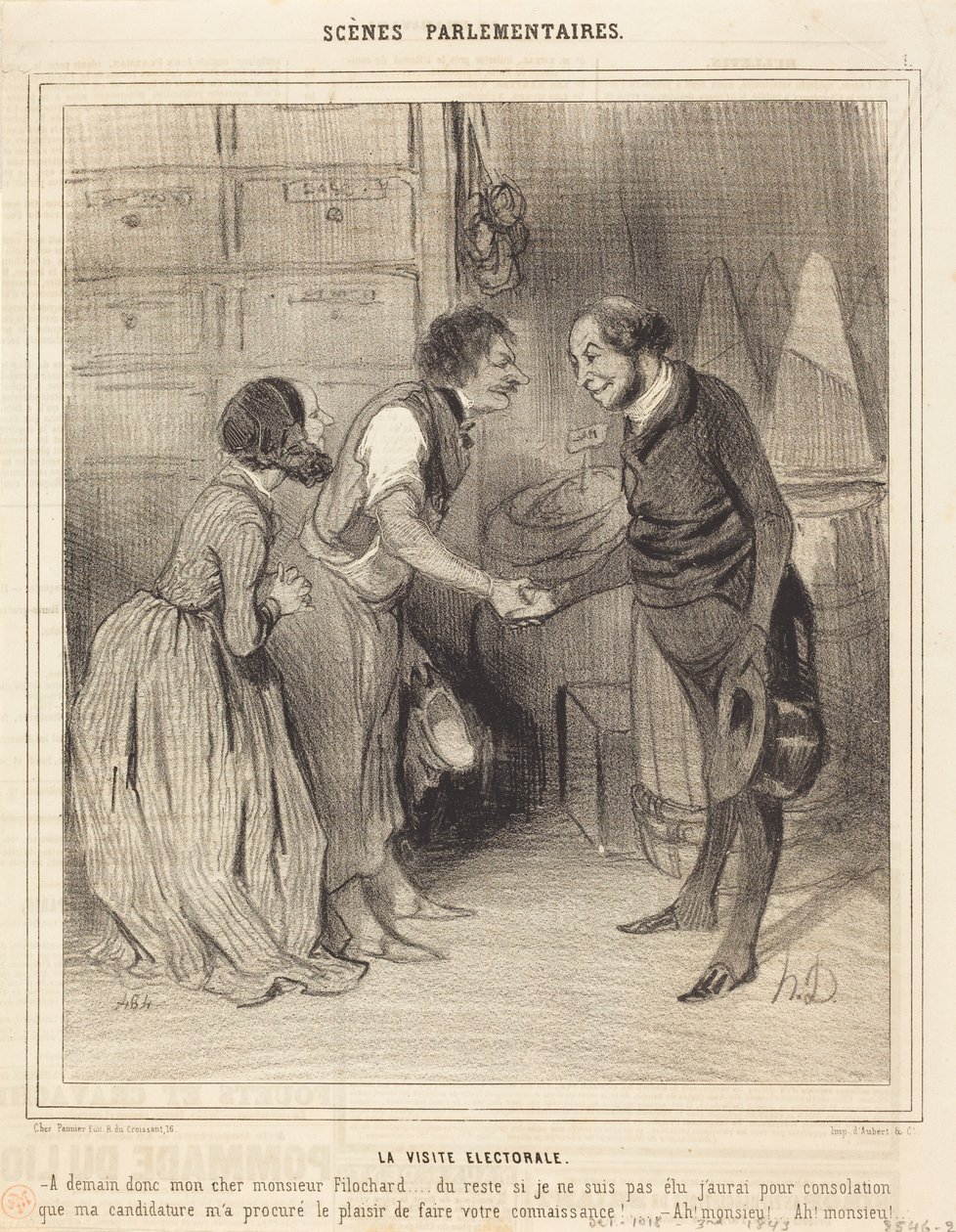 Volební návštěva od Honoré Daumier