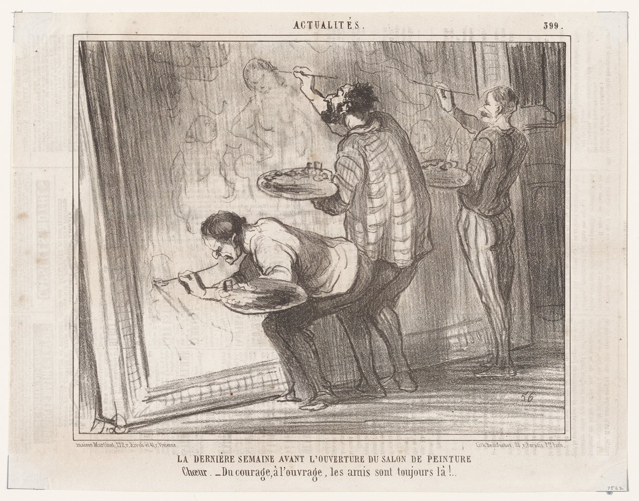 Poslední týden před otevřením malířského salonu... (Aktuality), z Le Charivari od Honoré Daumier