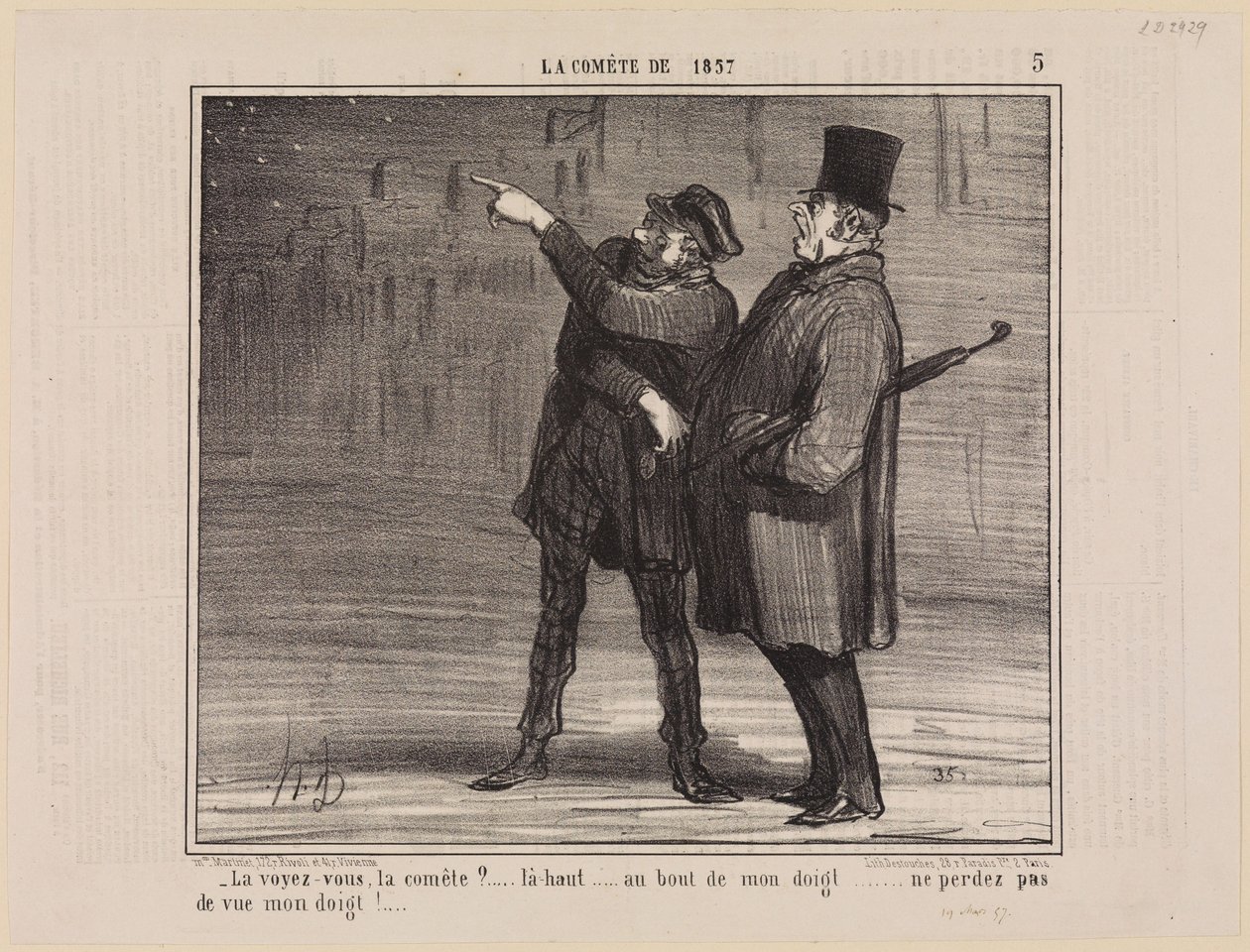 Vidíte tu kometu (Kometa z roku 1857, list 5) od Honoré Daumier
