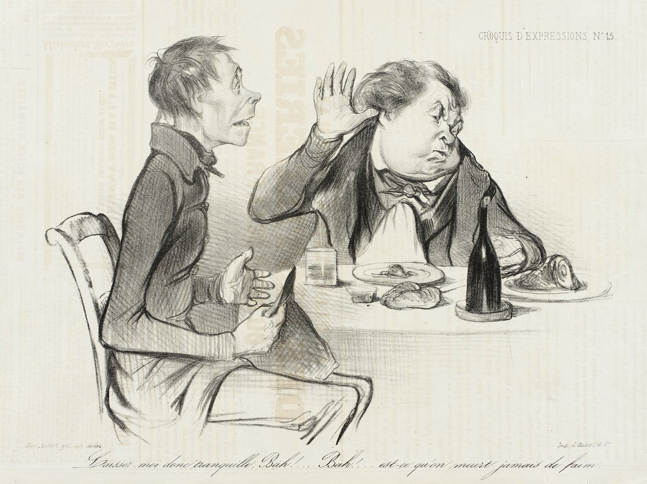 Nechte mě na pokoji, no tak! No tak! Copak se tu někdo umře hlady... od Honoré Daumier