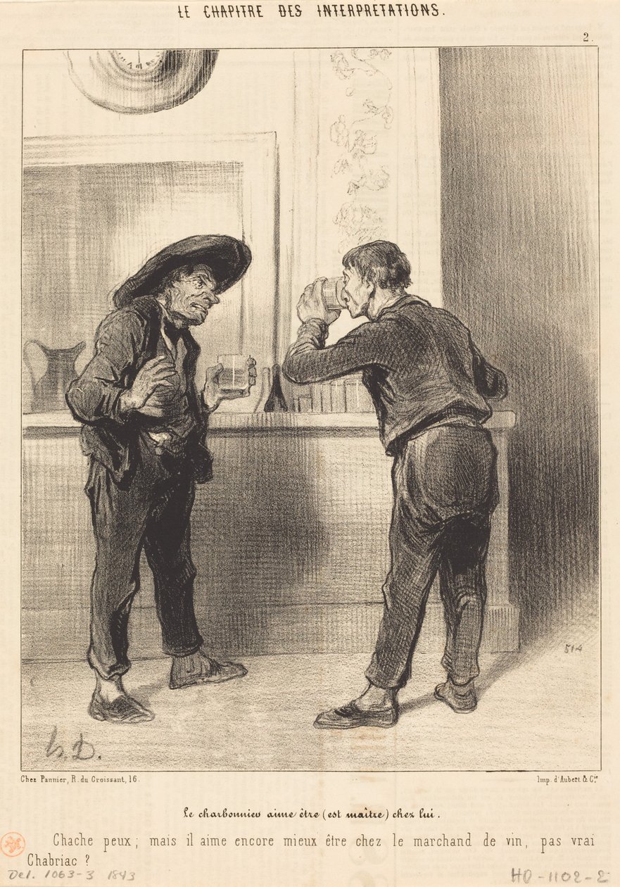 Uhlíř rád je (je pánem)... od Honoré Daumier
