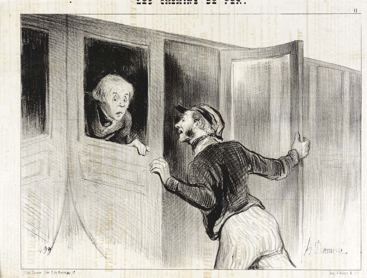 Nebezpečí usnutí během cesty od Honoré Daumier