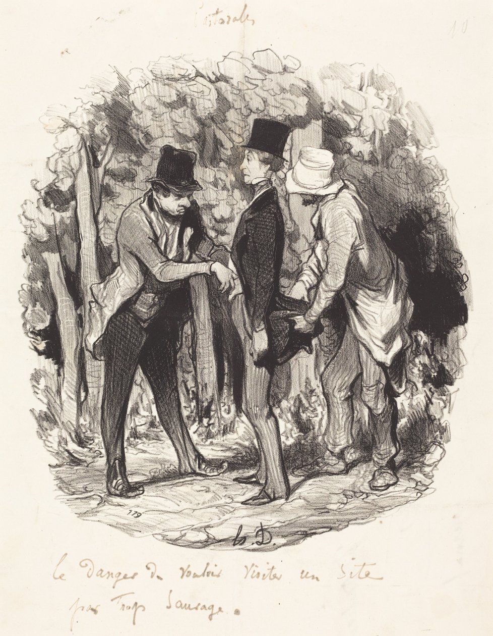Nebezpečí návštěvy až příliš divokého místa od Honoré Daumier