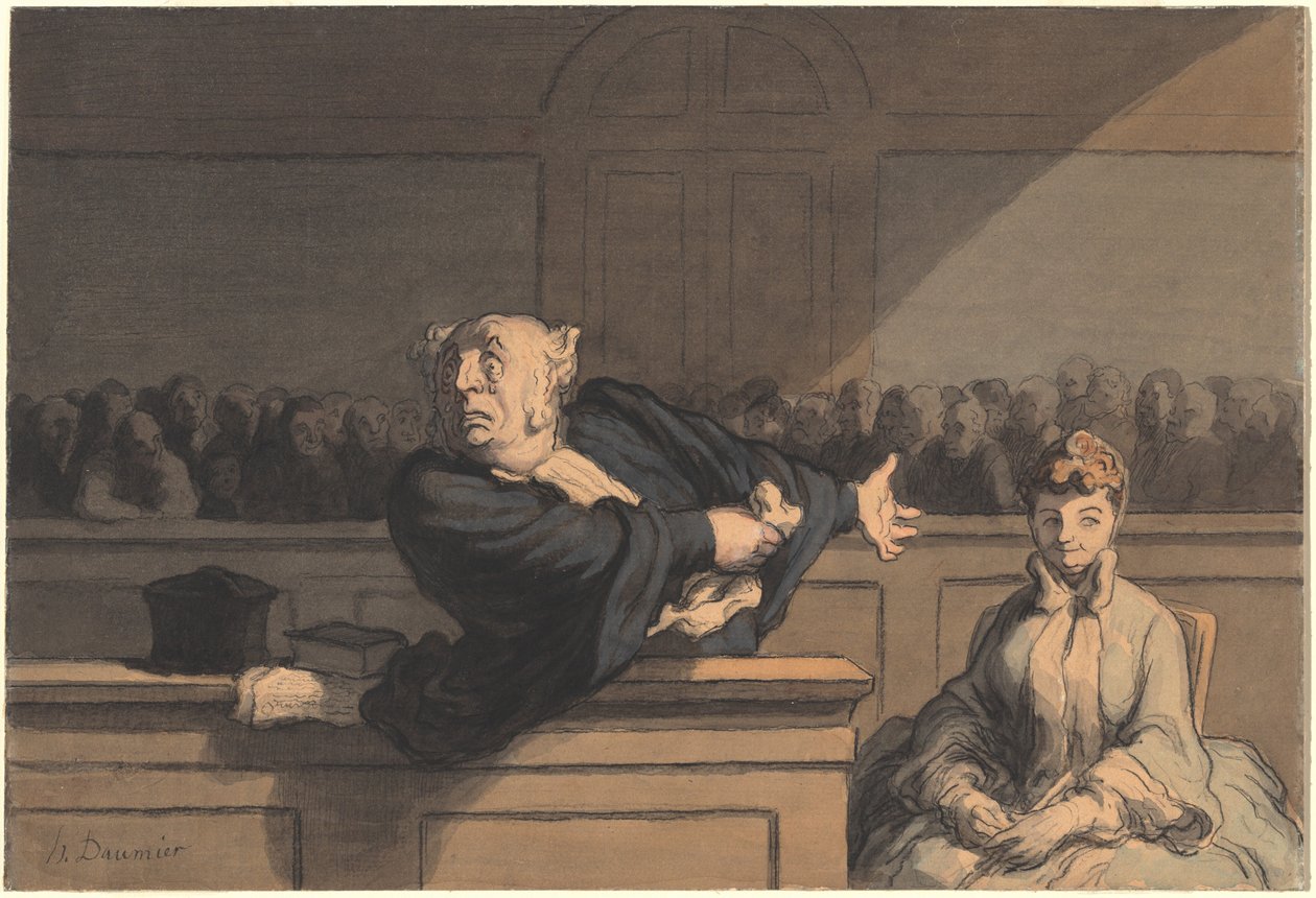 Obhájce (právní zástupce obhajoby) od Honoré Daumier