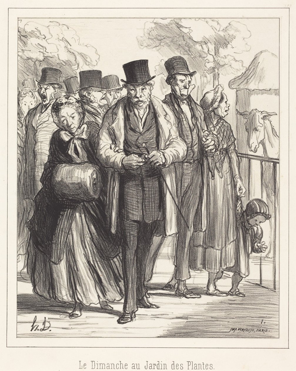 Neděle v Jardin des Plantes od Honoré Daumier