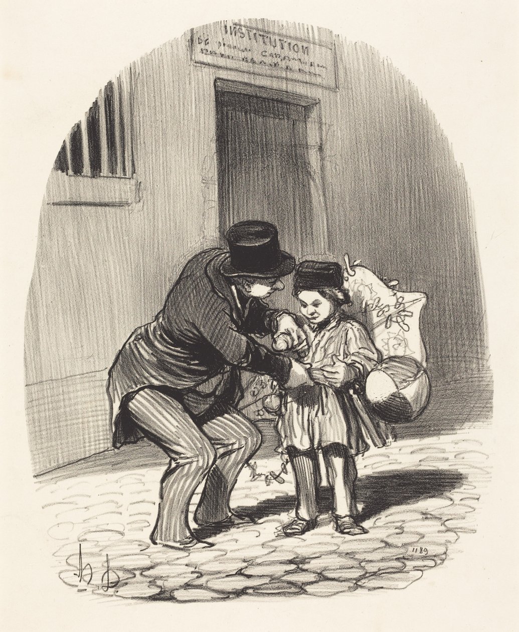 Den vycházky od Honoré Daumier