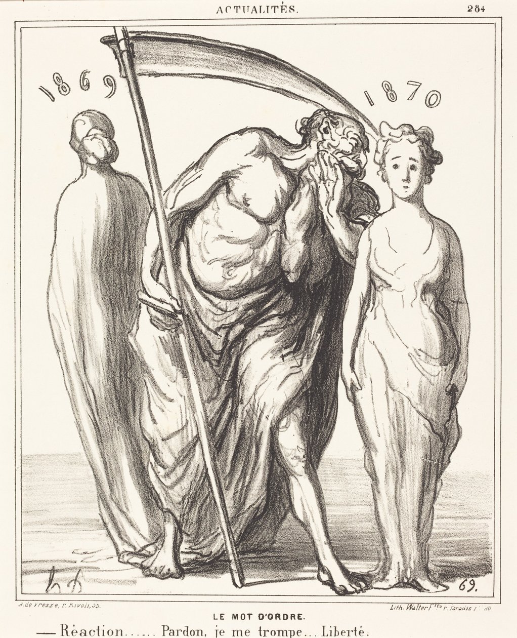 Heslo: Reakce... Odpuštění... Svoboda od Honoré Daumier