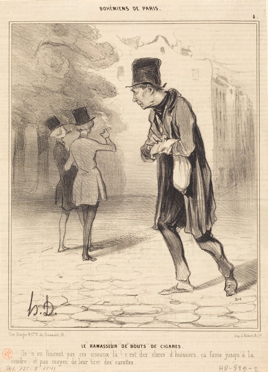 Sběrač zbytků doutníků od Honoré Daumier