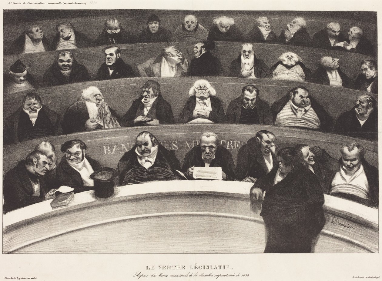 Zákonodárné břicho od Honoré Daumier