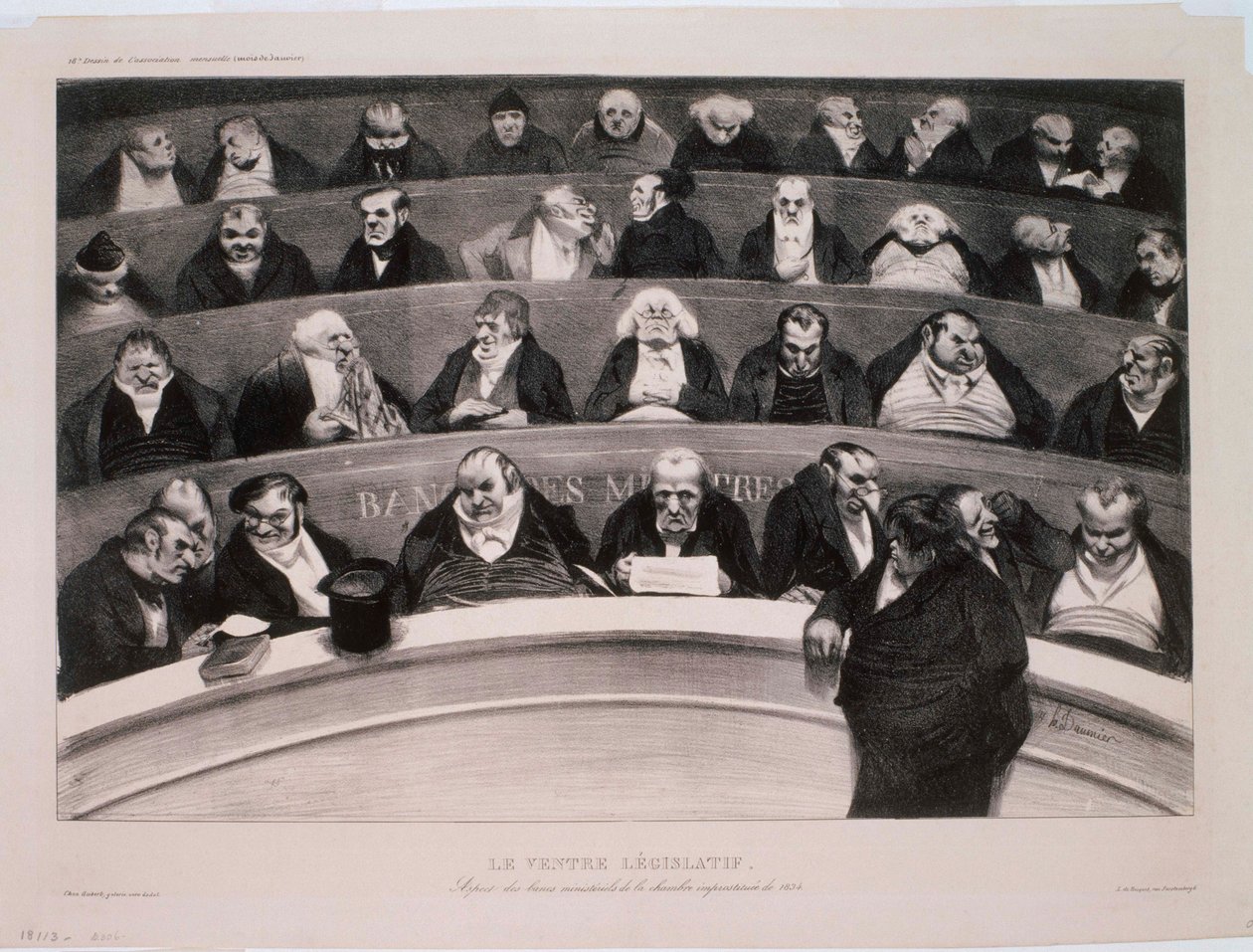 Legislativní břicho od Honoré Daumier