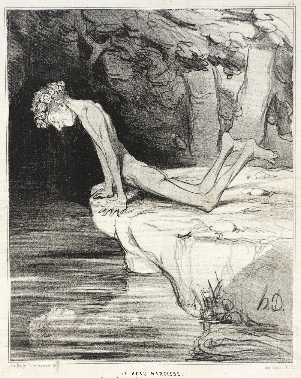 Krásný Narcis od Honoré Daumier