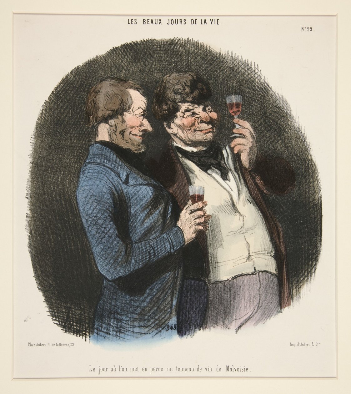 Den, kdy se narazí sud malvazského vína, z Krásných dnů života od Honoré Daumier