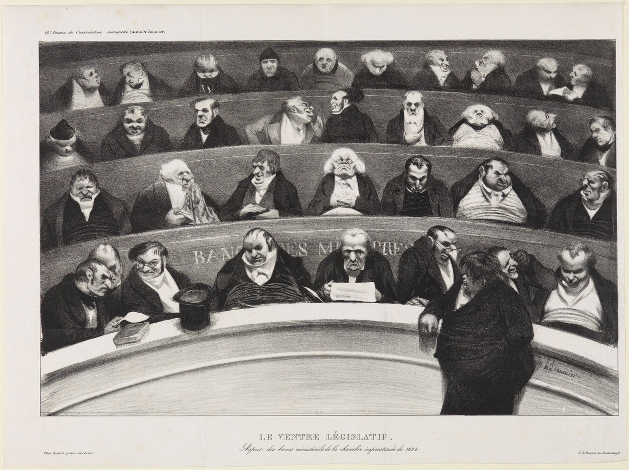 Zákonodárné břicho od Honoré Daumier