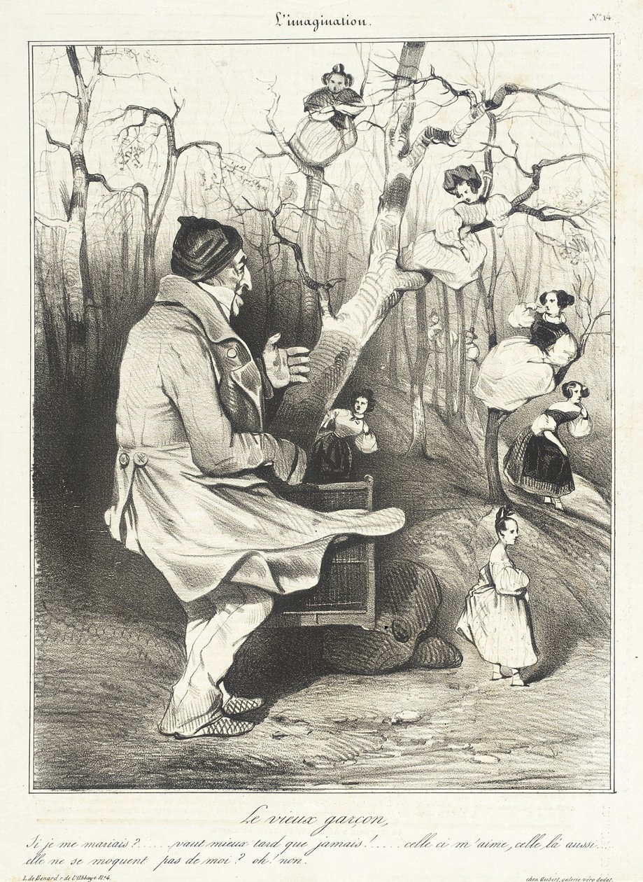 Starý mládenec od Honoré Daumier