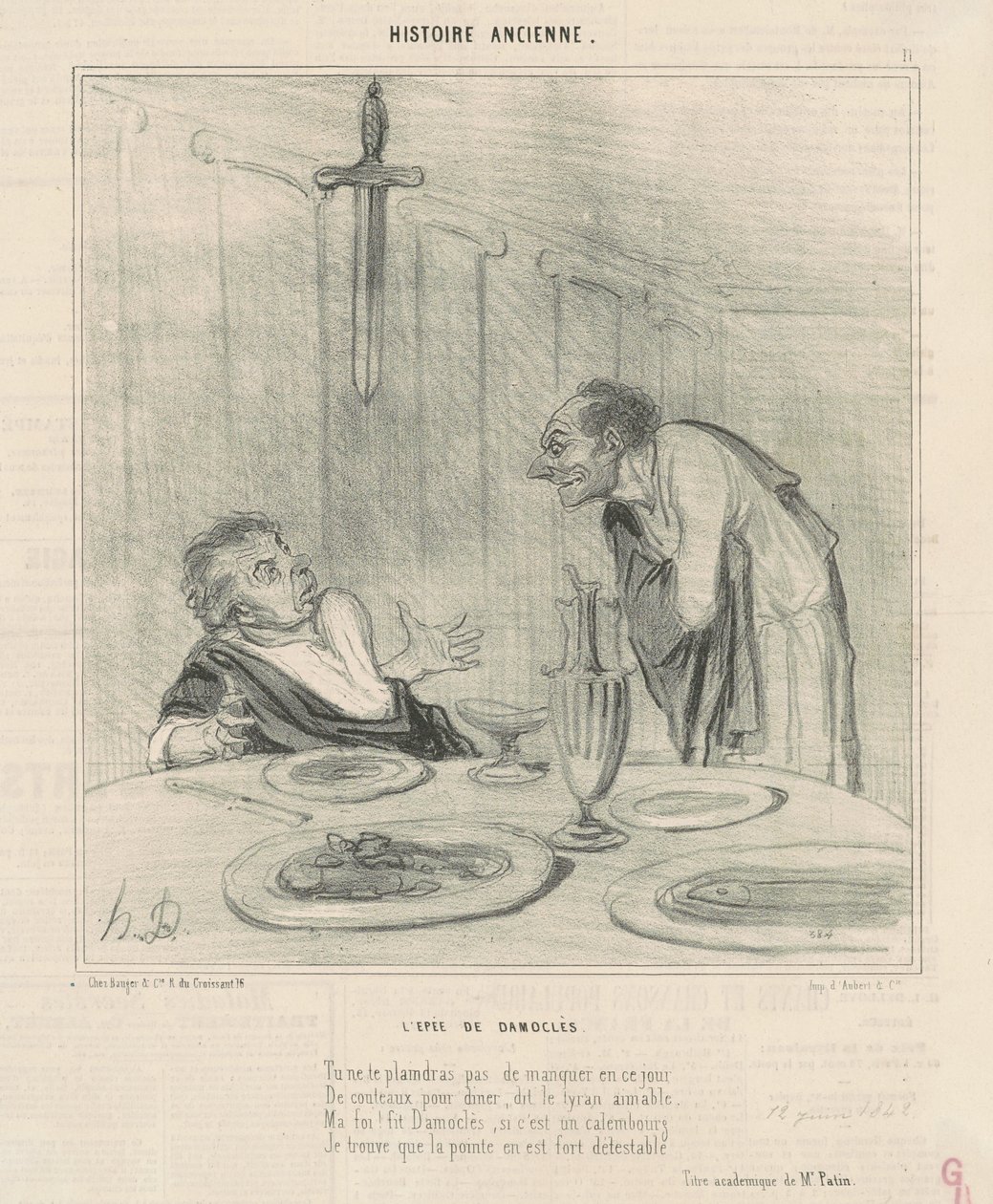 Damoklův meč od Honoré Daumier