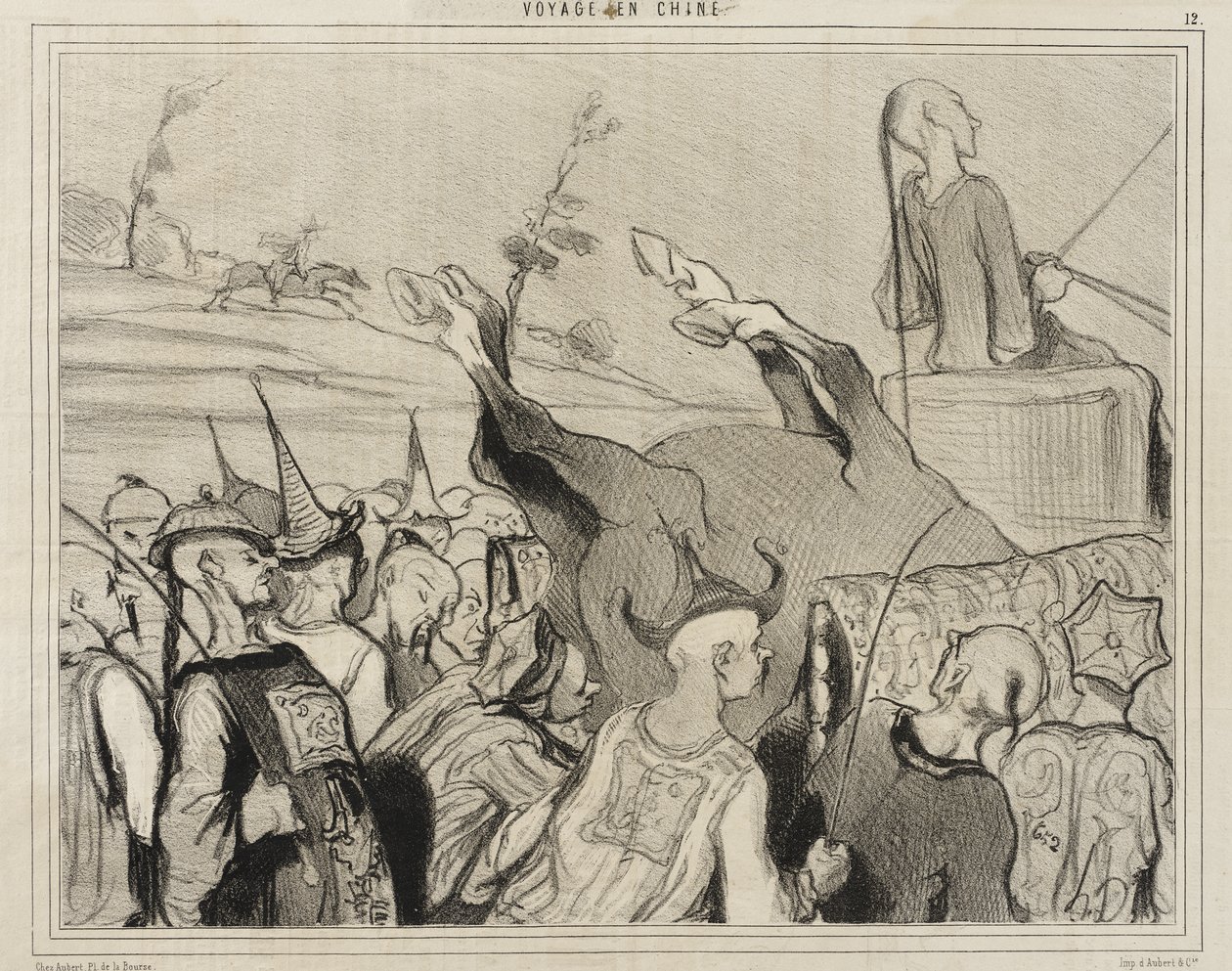 Koňské dostihy od Honoré Daumier