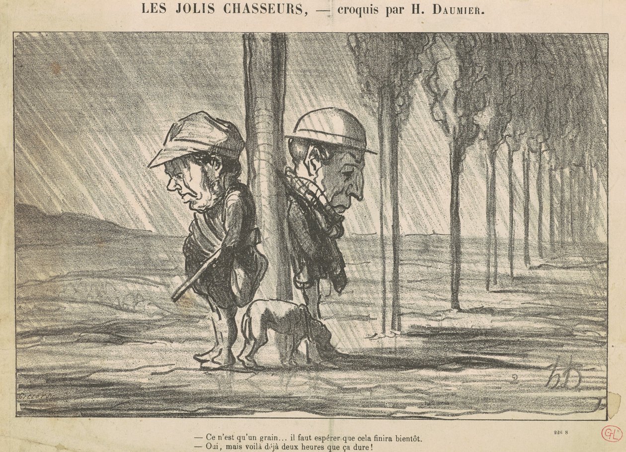 The Pretty Hunters od Honoré Daumier