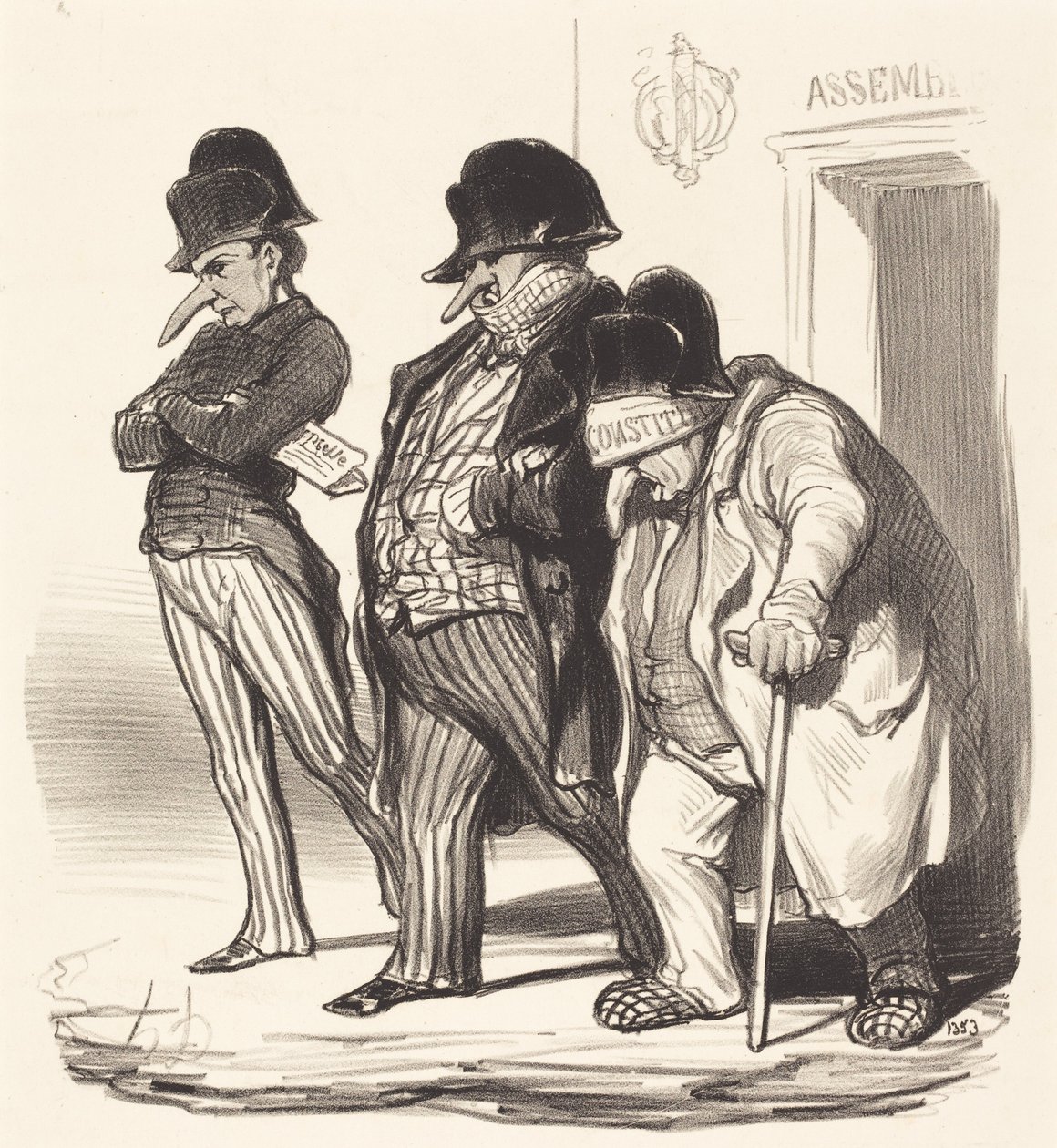 Napoleonské noviny vycházející z Národního shromáždění... od Honoré Daumier