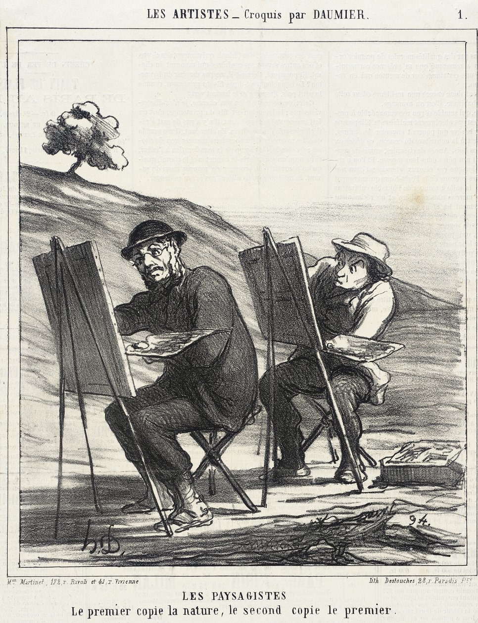 Krajináři. První kopíruje přírodu... od Honoré Daumier