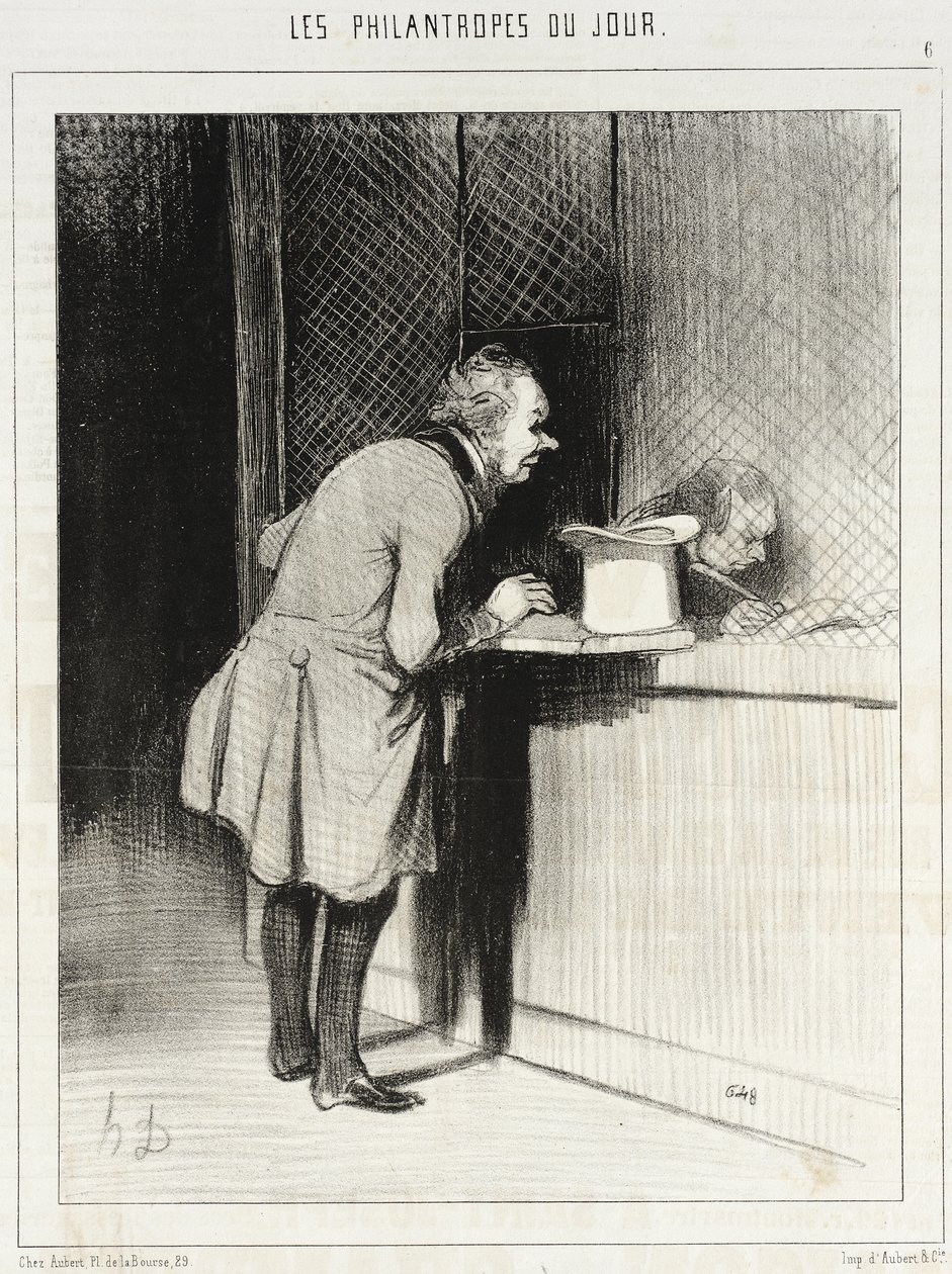 Filantropové dne, série tisků od Honoré Daumier