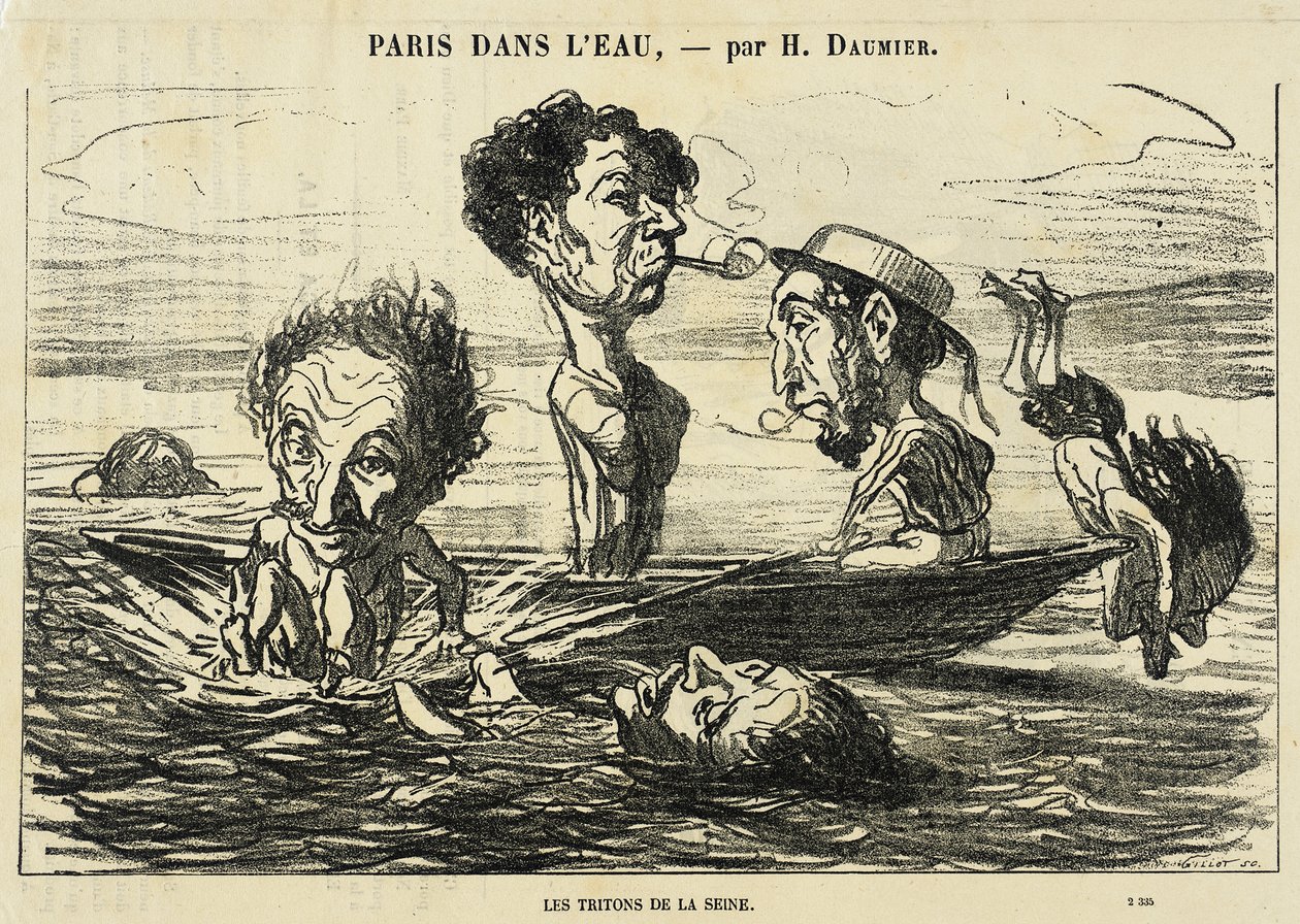 Tritoni ze Seiny od Honoré Daumier