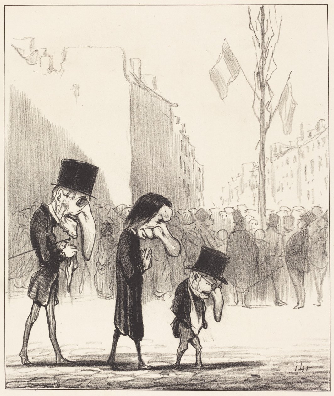 Tři malí svatí od Honoré Daumier