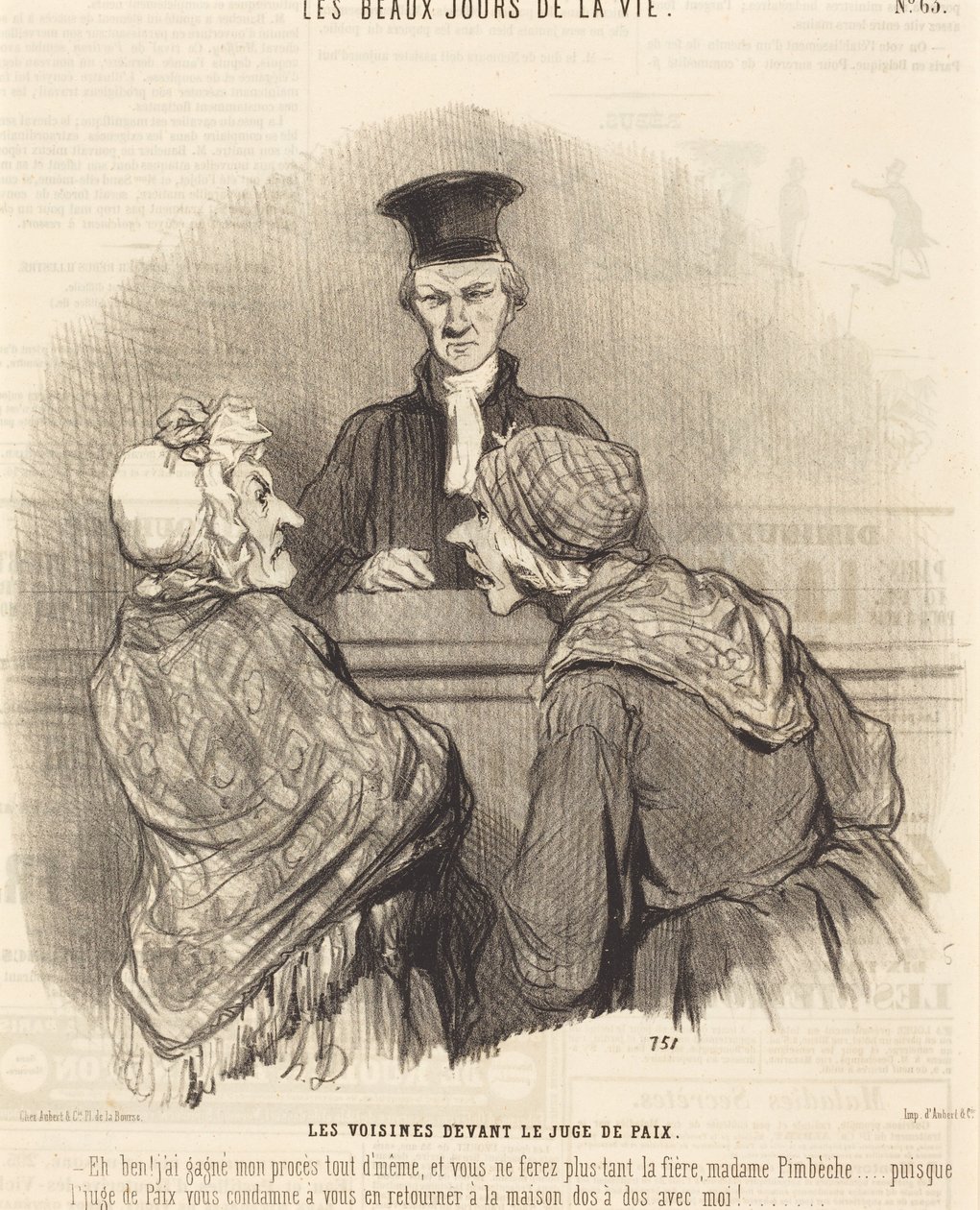 Sousedky před smírčím soudcem od Honoré Daumier