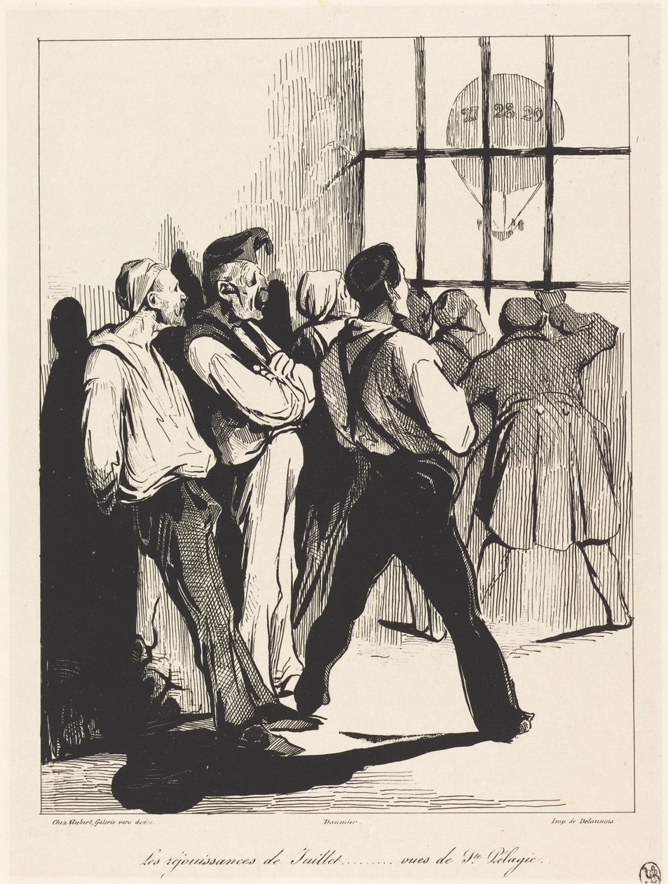 Červencové oslavy... viděné ze Ste. Pélagie od Honoré Daumier