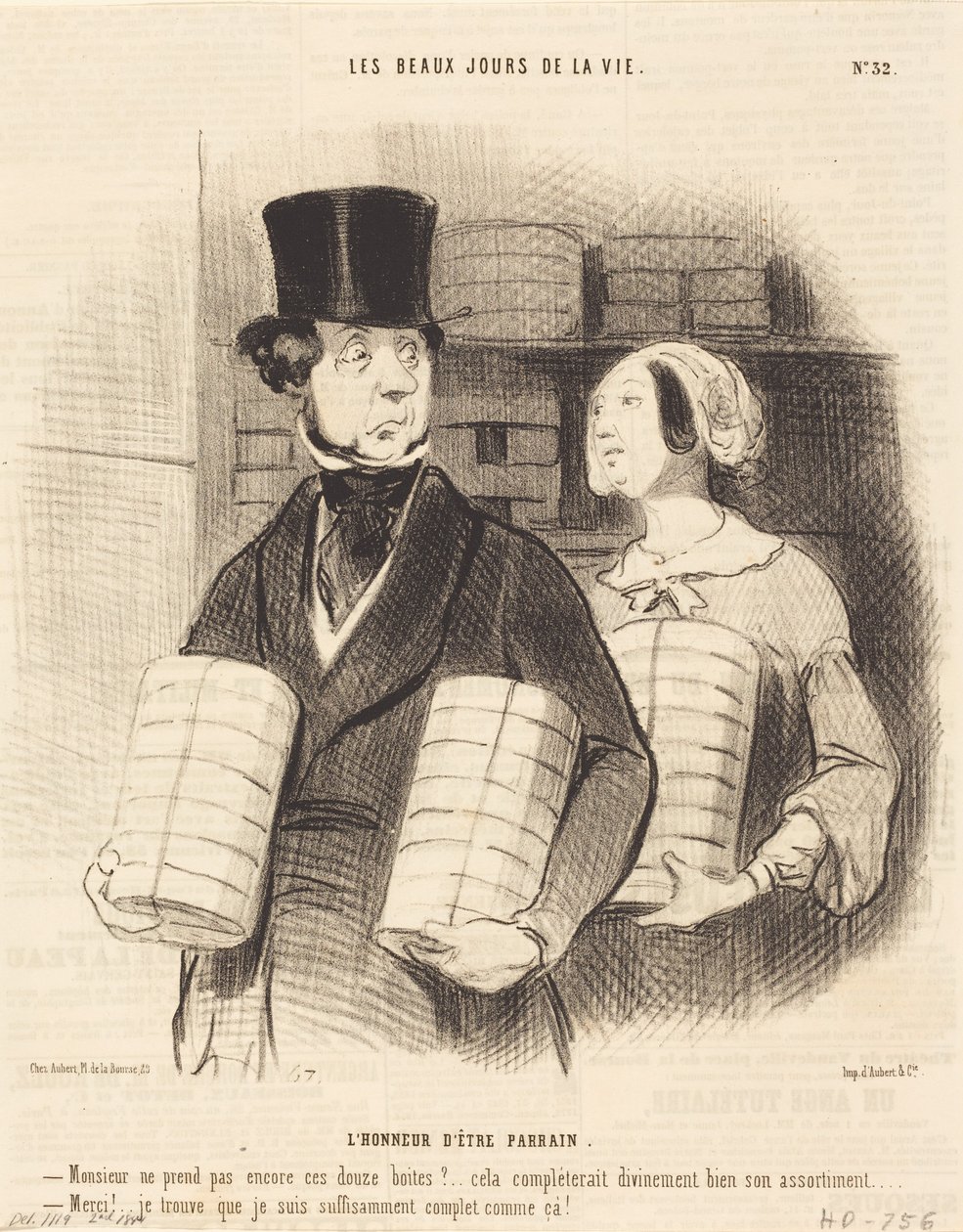 Čest být kmotrem od Honoré Daumier
