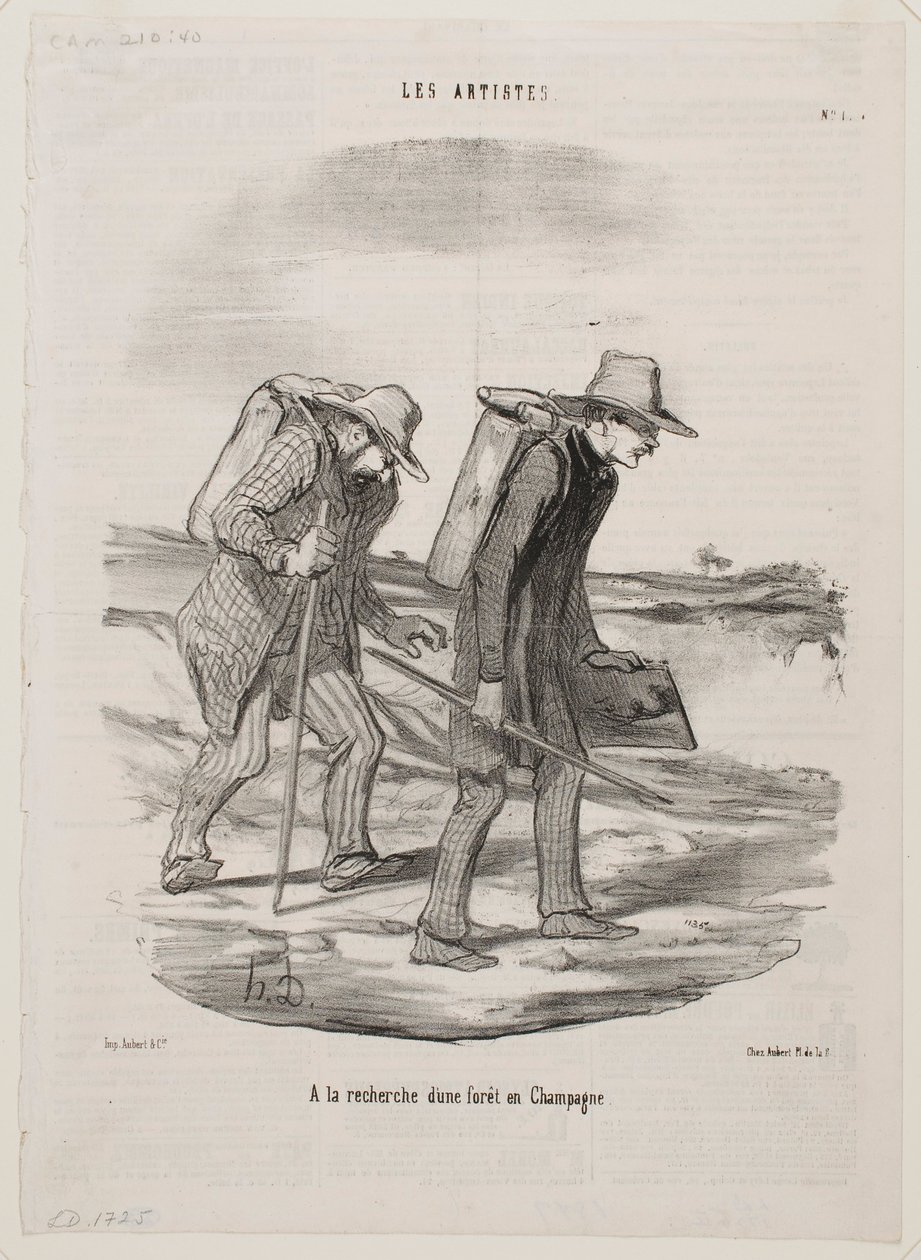 Hledání lesa v Champagne od Honoré Daumier