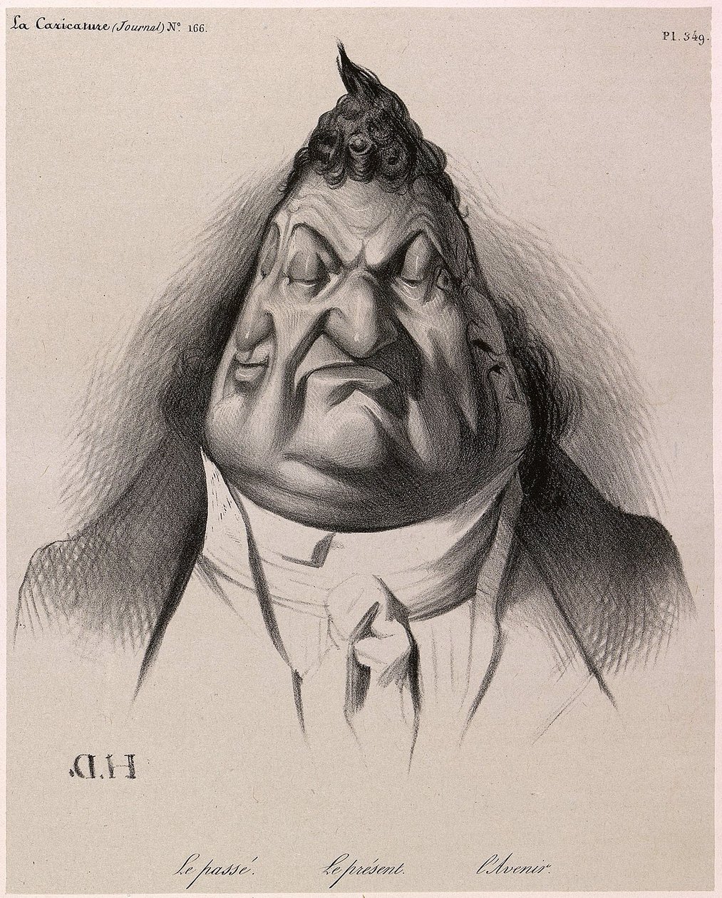 Louis-Philippe viděn Daumierem - Minulost - Současnost - Budoucnost - z La Caricature - 1834 - Honore Daumier - Ilustrace z novin: “” La Caricature”””, 9. ledna od Honoré Daumier