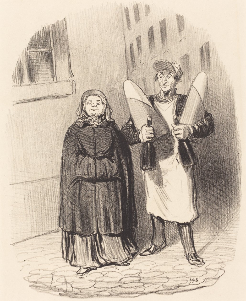 Madame Chapotardová se chystá připravit své zavařeniny od Honoré Daumier
