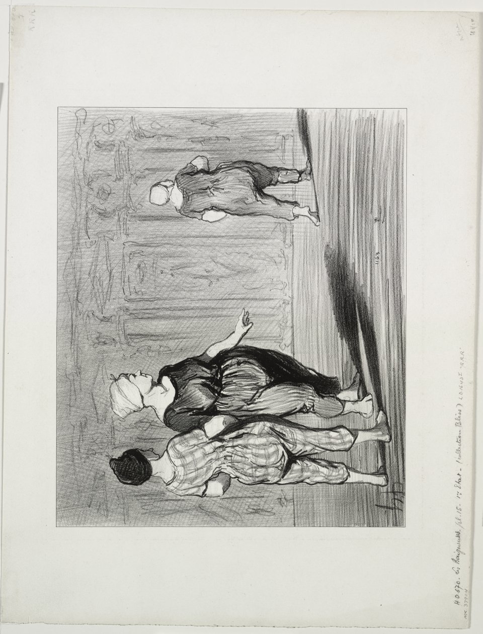 The Bathers, plate 15: It is her again, a pretty fashion, Madame Coquardeau!   1293220   cs       czech Successfully Translated  Original: God Saving the Infant Jerusalem God redt het kind Jeruzalem Translat: God Saving the Infant Jerusalem God redt het ki od Honoré Daumier