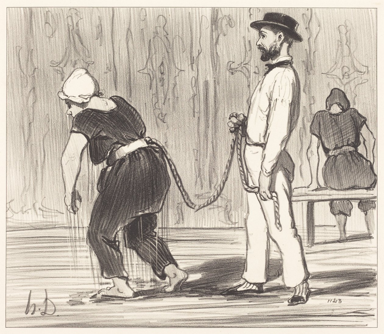 Madame Rabourdeau má první lekci od Honoré Daumier
