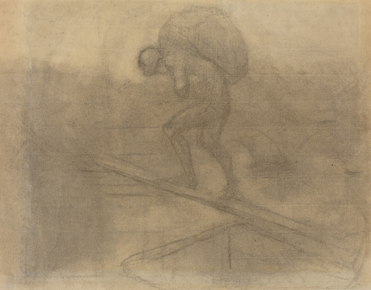 Muž nesoucí pytel od Honoré Daumier
