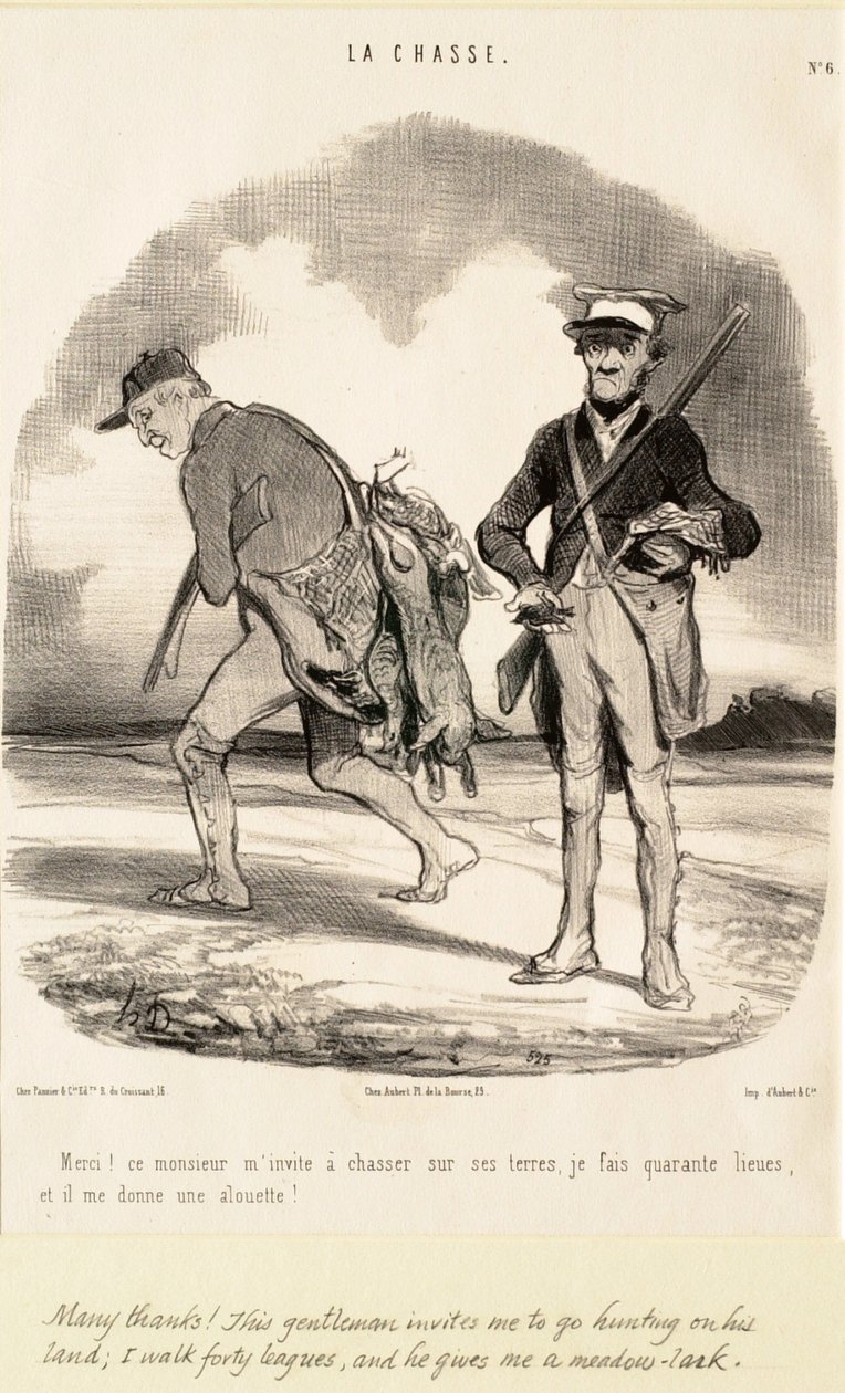 Mnohokrát děkuji! Tento pán mě zve na lov od Honoré Daumier