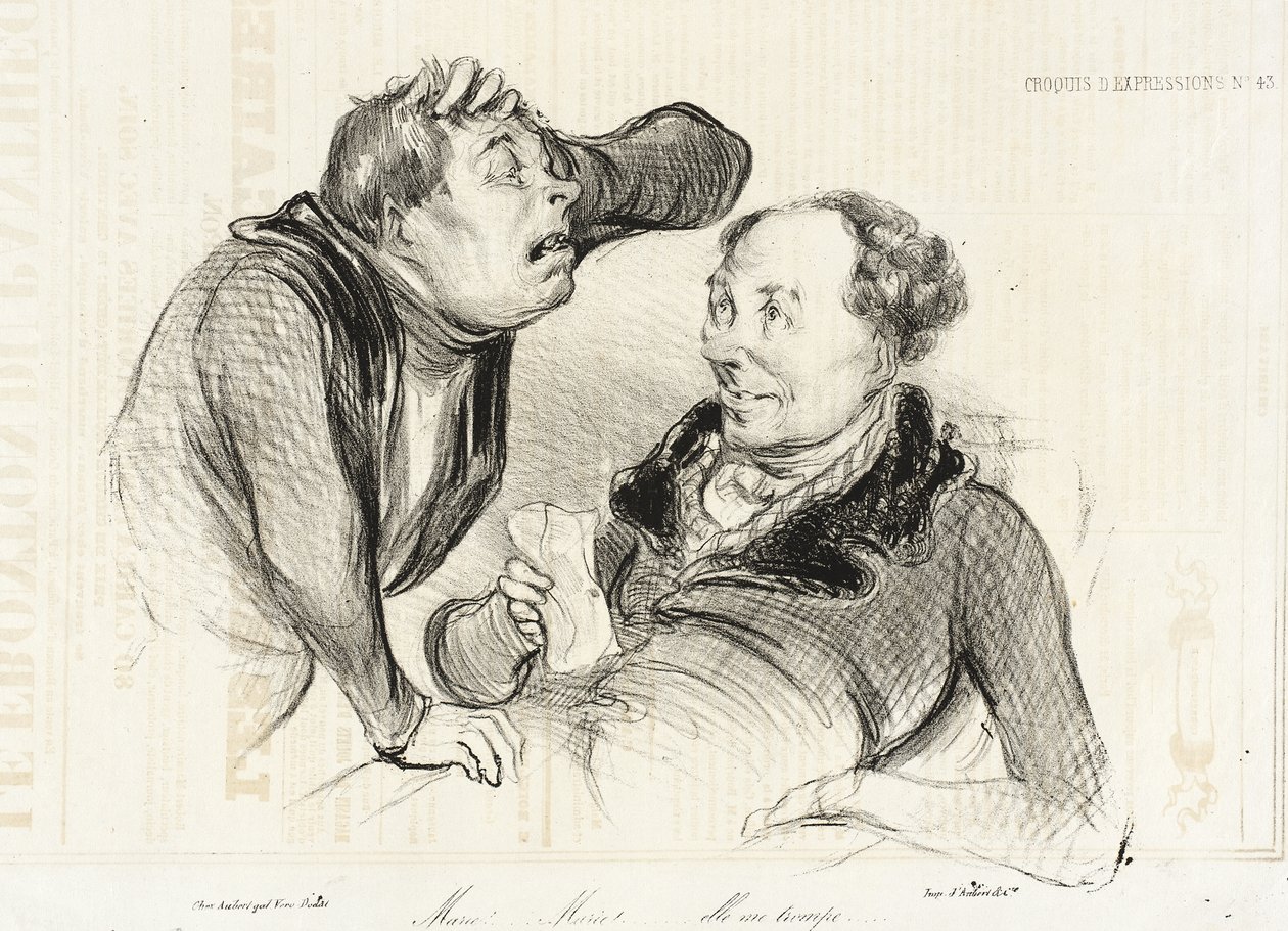 Marie!... Marie!... podvádí mě od Honoré Daumier