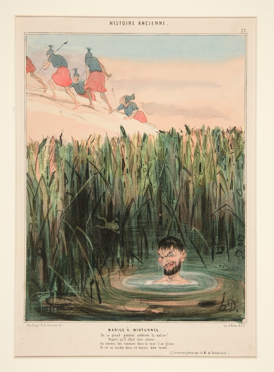 Marius v Minturnae. Obdivujte důvtip tohoto velkého vojevůdce ... z Histoire Ancienne od Honoré Daumier