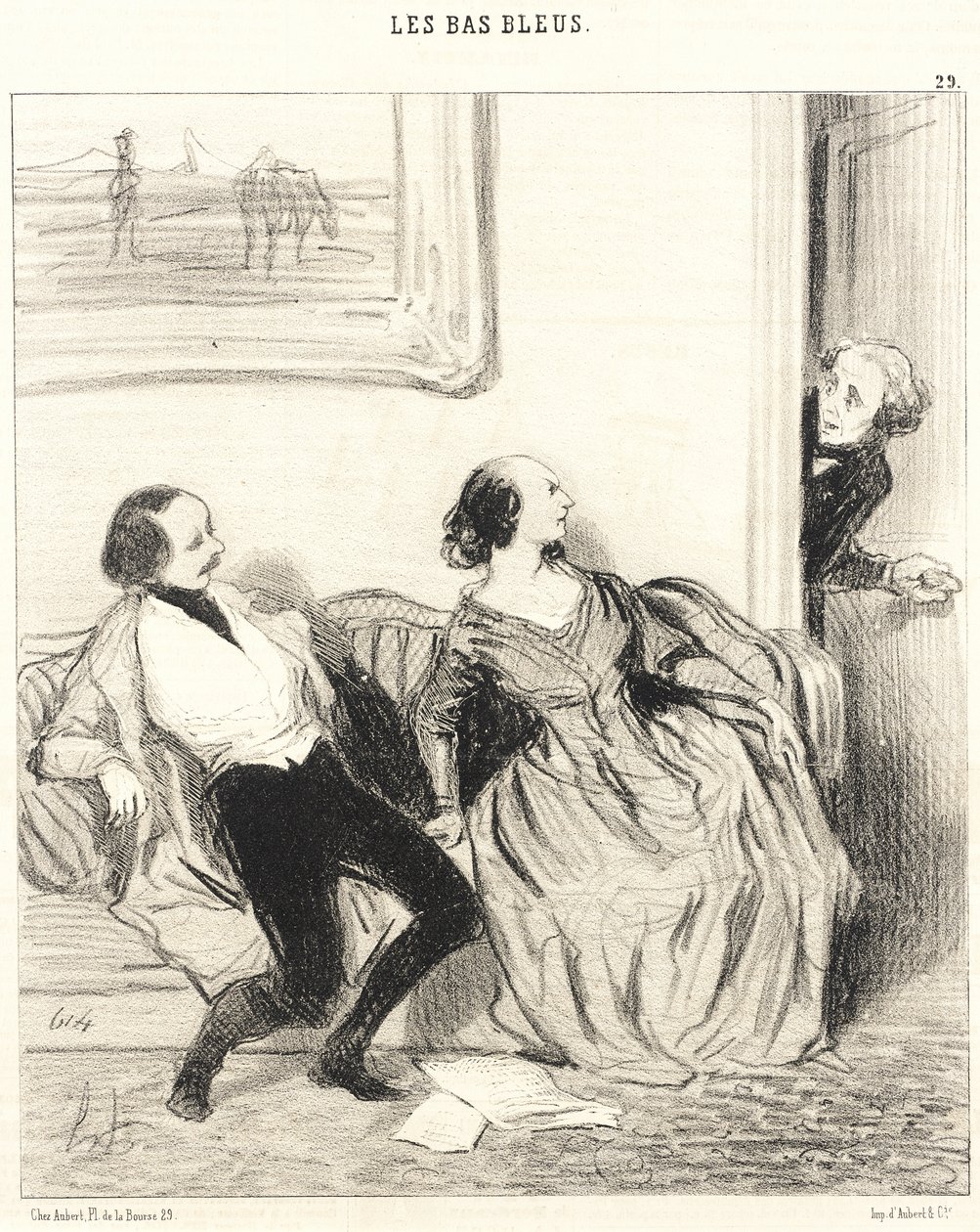Moje milá přítelkyně, smím vejít!... od Honoré Daumier
