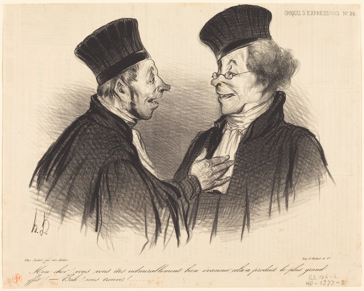Můj drahý! Vy jste... obdivuhodně... omdlel... od Honoré Daumier