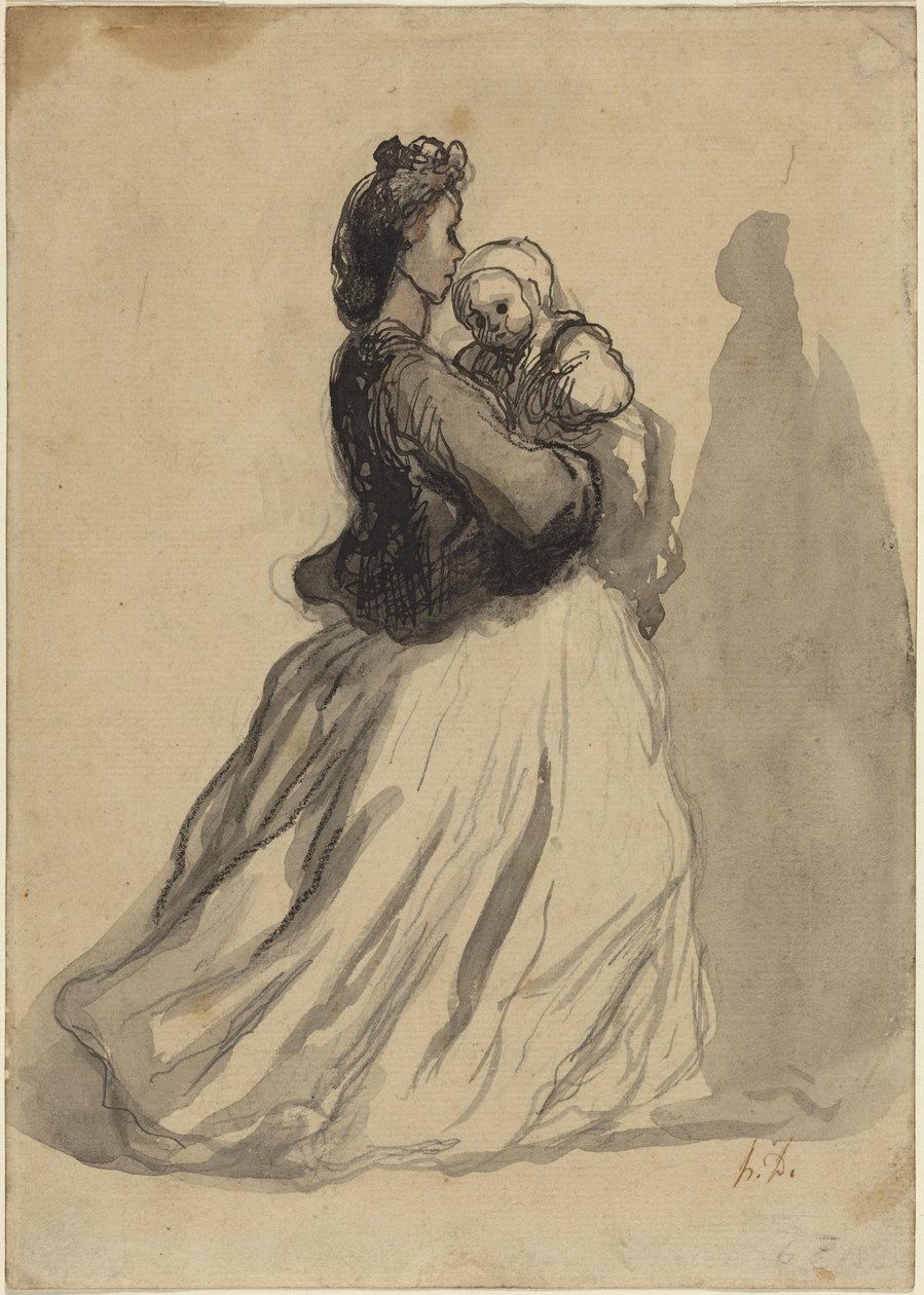 Matka a dítě od Honoré Daumier