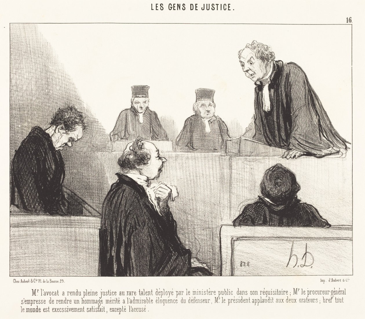 Pan právník udělal plnou spravedlnost... od Honoré Daumier