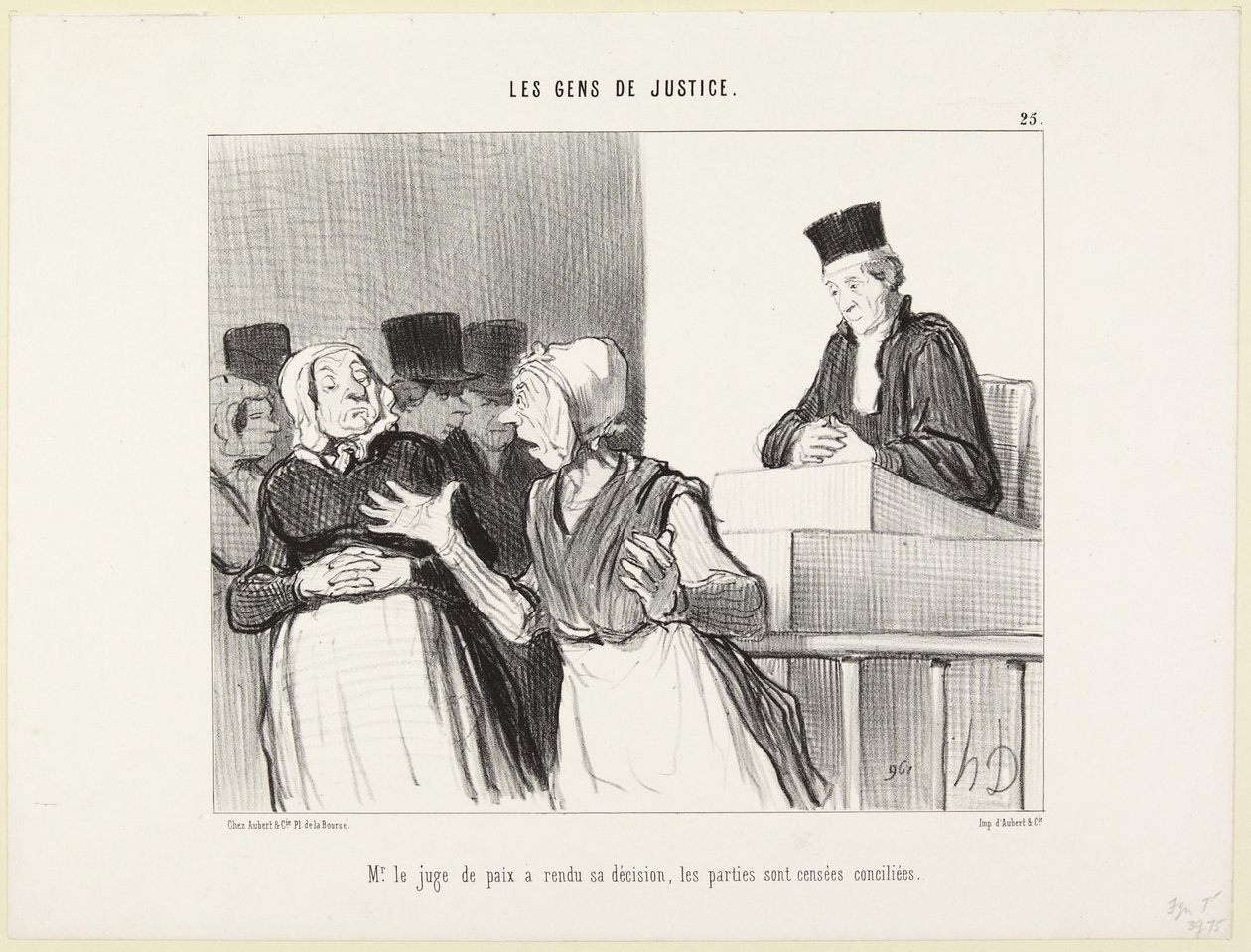 Pan smírčí soudce vynesl své rozhodnutí (Lidé spravedlnosti č. 25) od Honoré Daumier