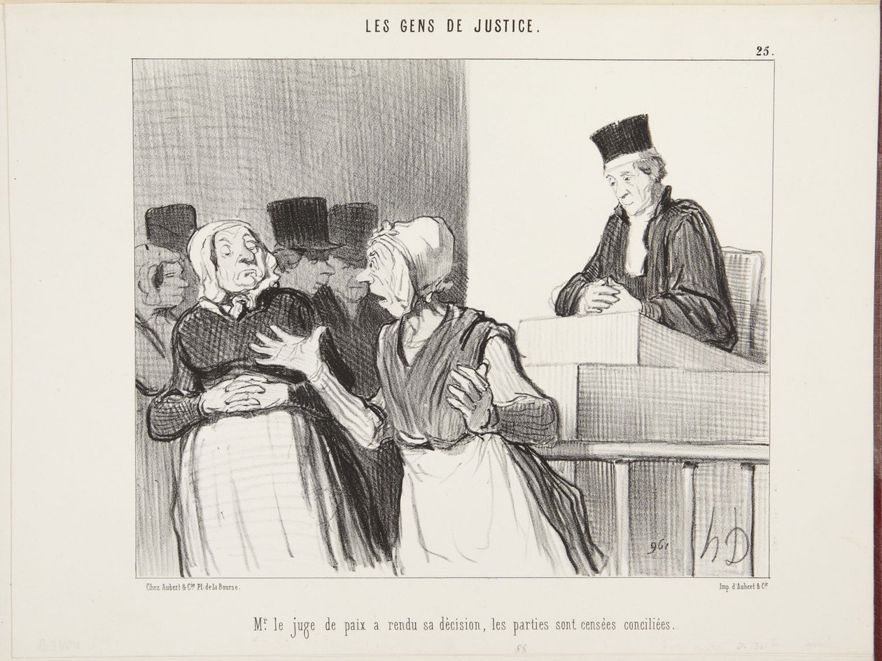 Mírový soudce vynesl rozhodnutí, strany se údajně smířily od Honoré Daumier