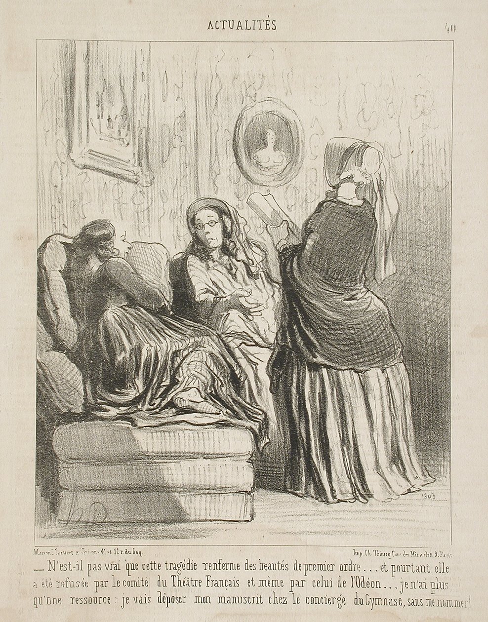 Není pravda, že tato tragédie obsahuje krásy...? od Honoré Daumier