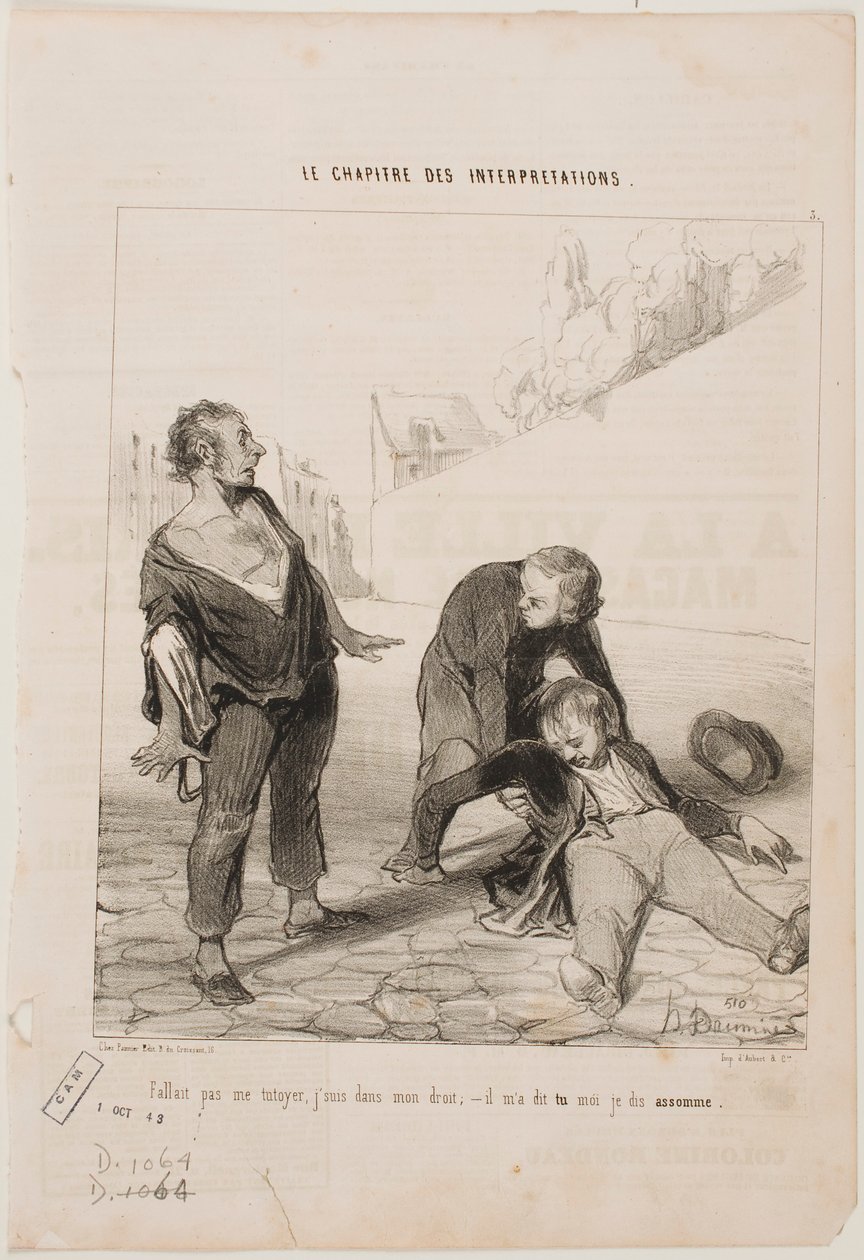 Není důvod mi říkat křestním jménem ... od Honoré Daumier